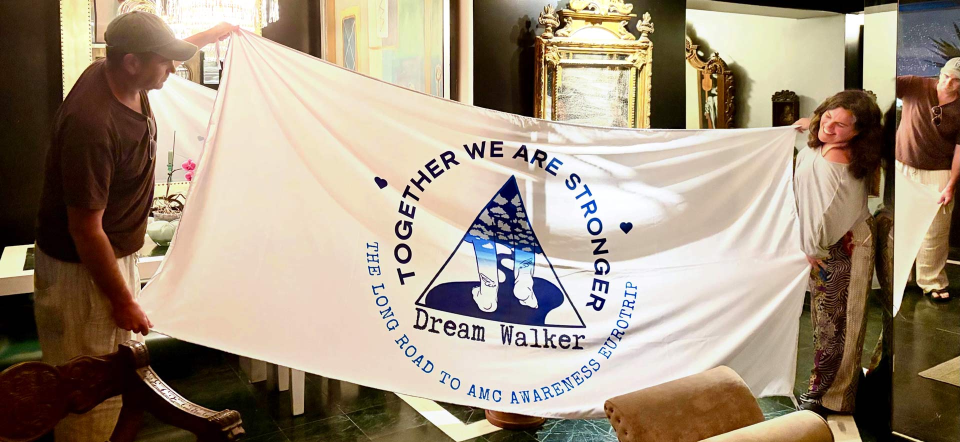 The Dream Walker Project - The Long Road To AMC Awareness Euarotrip - Euro Flag And the Arthrogryposis flag for European hand prints is here!!!! 💙 To learn more about AMC please visit: Arthrogryposis · Disability · Nonprofit AMCSUPPORT.org #TheDreamWalkerProject #TheLongRoadToAMCAwareness #Arthrogryposis #Artrogriposis #ArthrogryposisAwareness